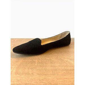 Talbots Women's Sz 7 Black Suede Slip-On Penny Loafers Classic Capsule Wardrobe